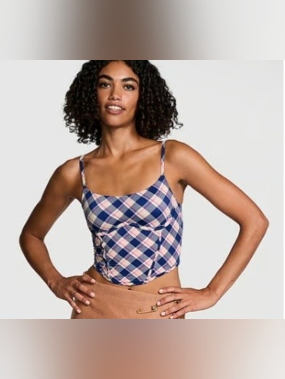 PINK Victorias Secret The Cinched Micro Corset Top Size M Fits A Size S